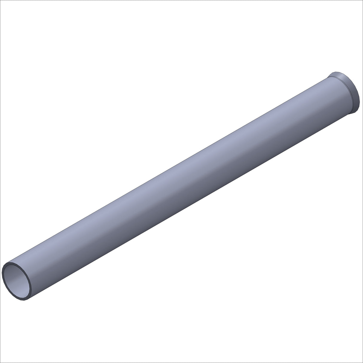 14018 MINI PREM MI BABY ST. TUBE, ST 1.0 DIA. @11.0" - lightweight gray pipe for various uses.