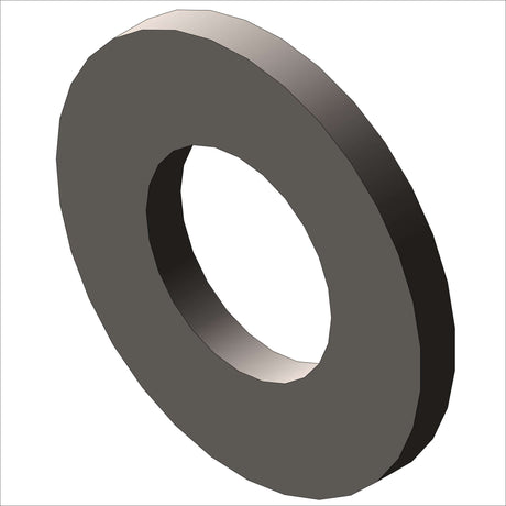 1042/100 WSH, ST, 5/16", SAE, ZN - image of a black washer used in various applications.