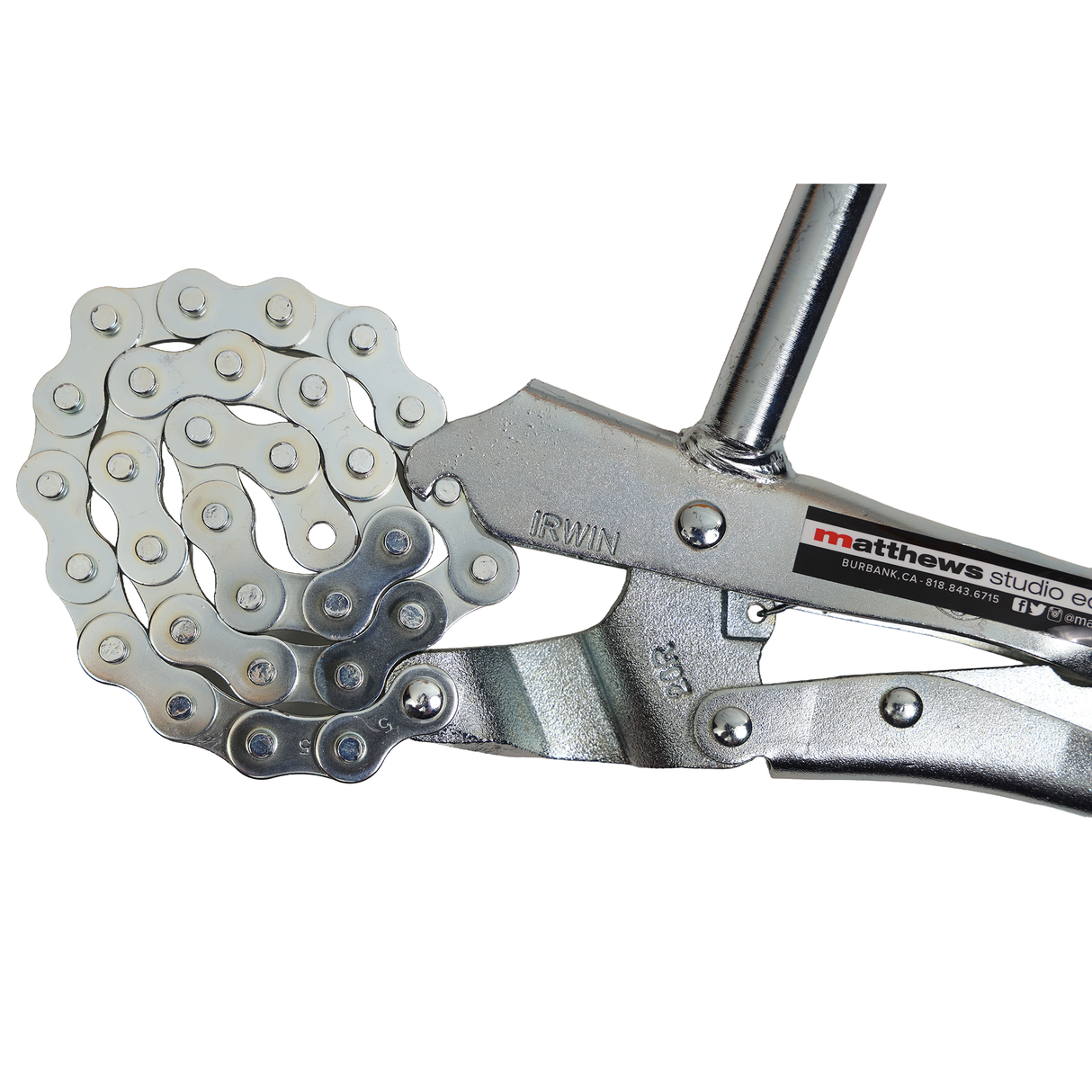 Chain Vice Grip with two 5/8" Pins / Locking Pliers w/two 5/8" Pins