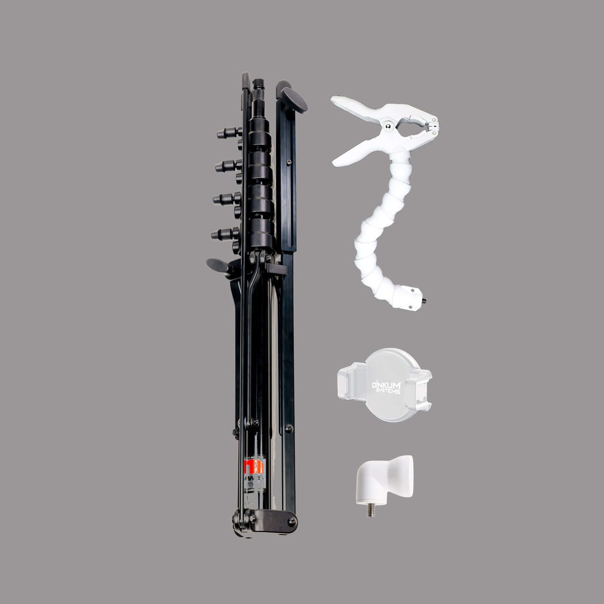 Creator Carry-On Kit components including Merf 2.0 Stand and Dinkum FlexiMount with accessories.