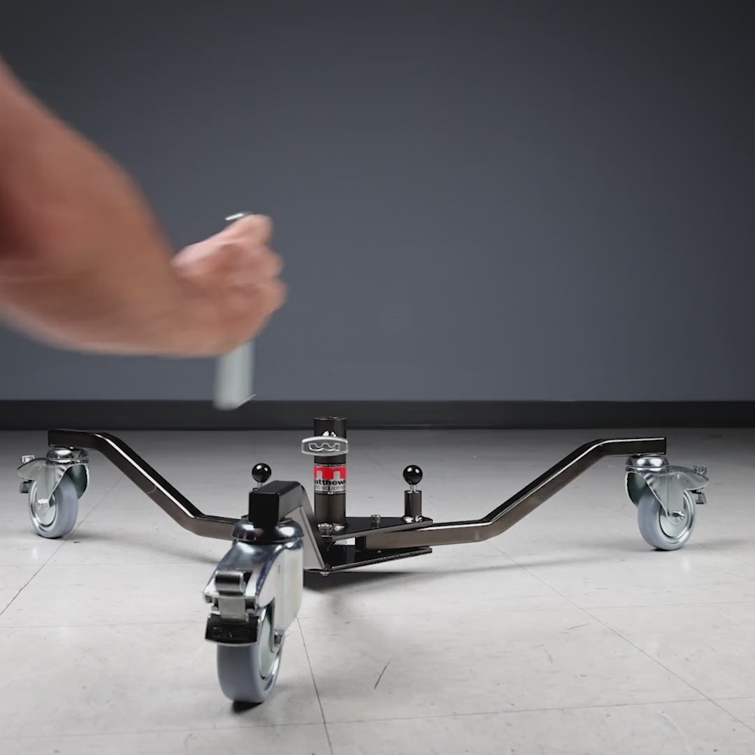 Stand/SPUD adapter 1-1/8 inch to 5/8 inch, PN 429029, shown adapting a junior receiver to a baby pin