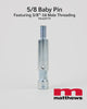 5/8 inch baby pin with 3/8 inch thread, PN 429779, shown threading into a mount
