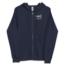 MSE Grip Head Zip Hoodie in navy blue featuring a grip head design, perfect for film and cinema professionals.