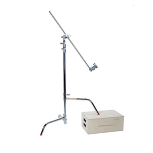 Hollywood Pro 40" C-Stand w/Sliding Leg, Low Profile Base, Includes Grip Head & Arm
