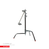 20" Double Riser Spring Loaded Folding C-Stand w/Grip Head & Arm