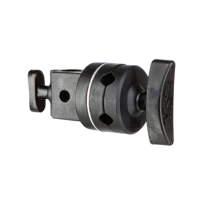 Mini Grip Head with 3/8" and 5/8" mounting holes, featuring a positive lock for secure setups in photography equipment.