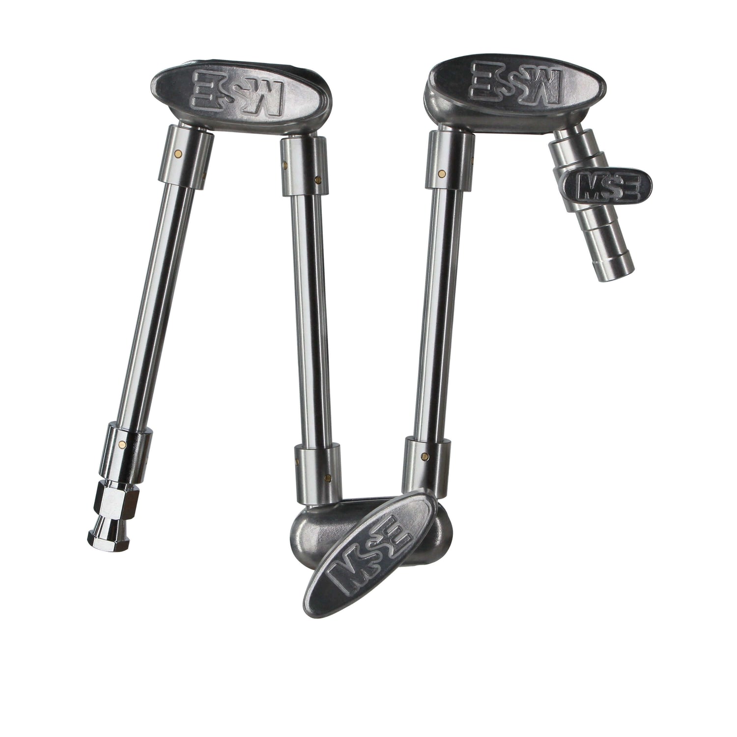 Hollywood SuperFlex Arm Mafer Accessory showcasing articulated arm with 5/8" Baby Pin, serrated ball joints, and end receiver