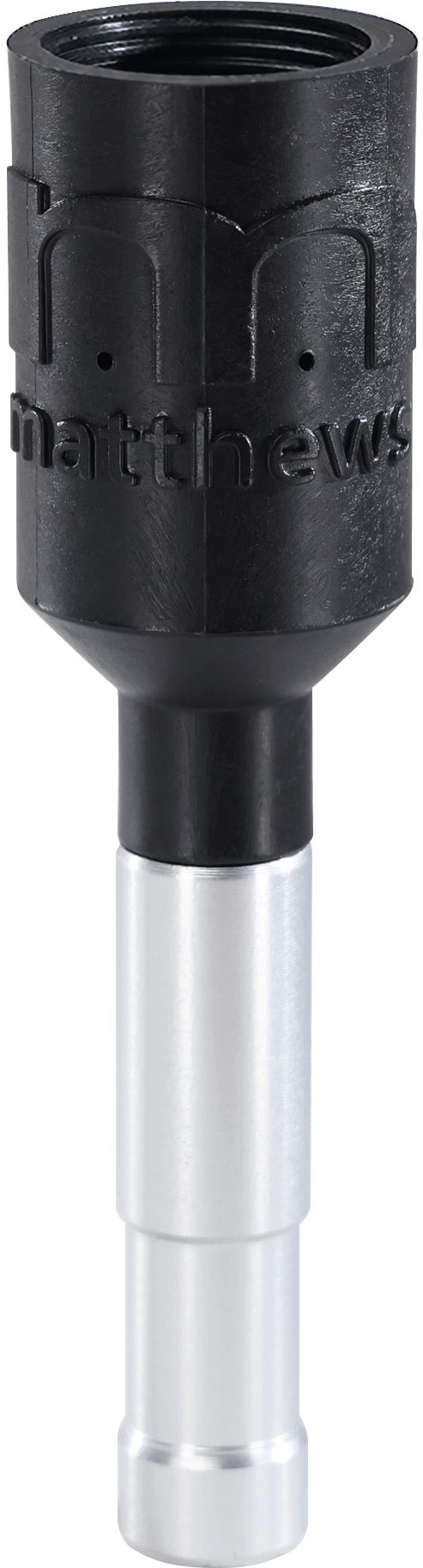 BM1® Bulb Mount Kit adapter featuring a durable black top and aluminum base for secure lightbulb mounting.